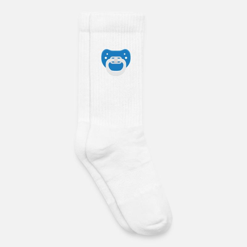 Blauer Schnuller - Kinder Tennissocken - Weiß