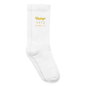 Vintage 1972 – Volleyball Club Retro Geburtsjahr - Kinder Tennissocken - Weiß - Rechts
