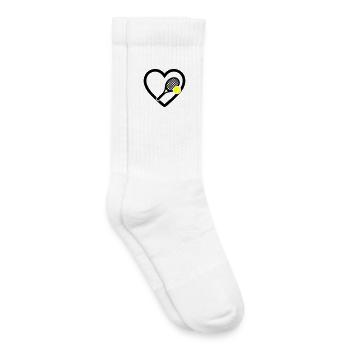 Tennis Heart Racket Ball Sport Passion - Kids Tennis Socks - white - Right