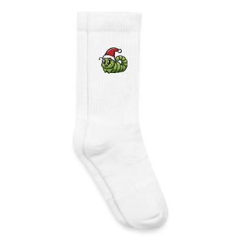 Wurm Weihnachten - Kinder Tennissocken - Weiß - Rechts