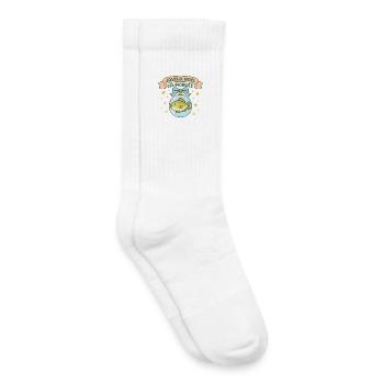Noël Morues dans Boule Poisson - Chaussettes de tennis bio enfant - blanc - Droite