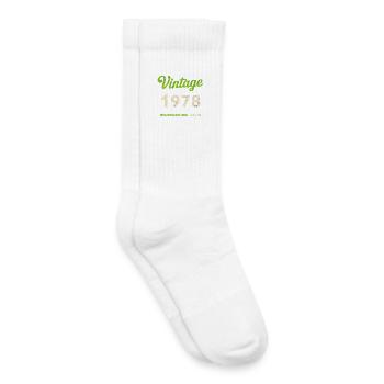 Vintage 1978 – Bikepacking Club Retro Geburtsjahr - Kinder Tennissocken - Weiß - Rechts