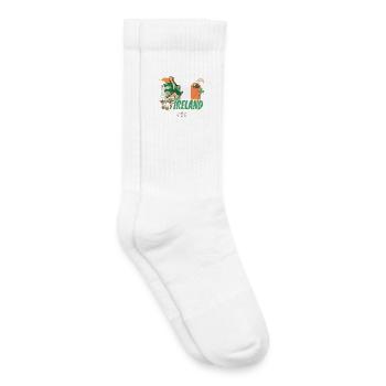 Ireland Design with Flag St Patricks Day Souvenir - Kids Tennis Socks - white - Right