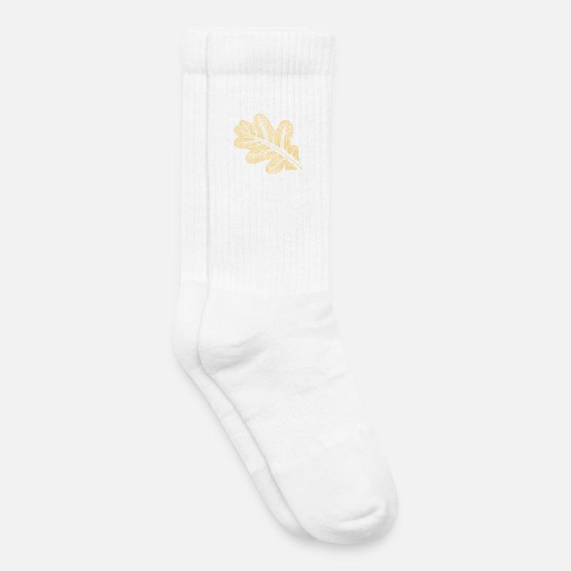 Blatt - Eiche / Botanik & Natur  - Kinder Tennissocken - Weiß