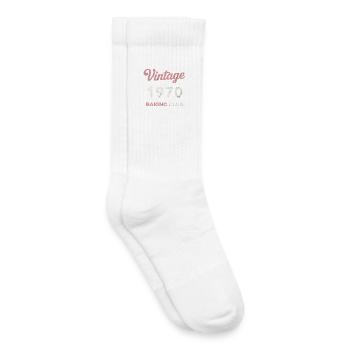 Vintage 1970 – Baking Club Retro Geburtsjahr - Kinder Tennissocken - Weiß - Rechts