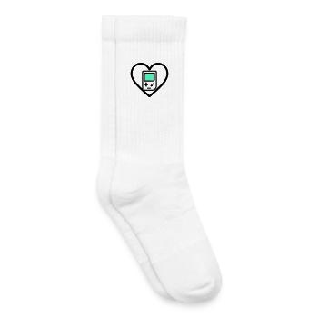 Retro Heart – Retro Handheld Console - Kids Tennis Socks - white - Right