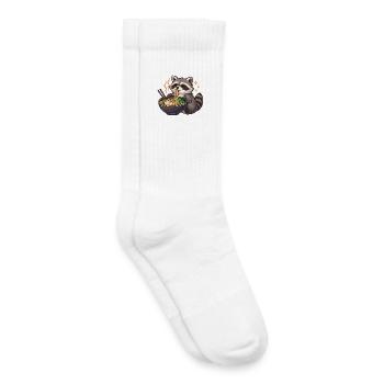 Waschbär mit Nudeln Ramen kawaii Waschbär - Kinder Tennissocken - Weiß - Rechts