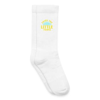 Enjoy The Little Things Gratitude Mindfulness - Kids Tennis Socks - white - Right