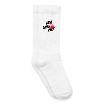 Badminton Best Game Ever - Kids Tennis Socks - white - Right