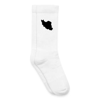 Silhouette de l’Iran - Chaussettes de tennis bio enfant - blanc - Droite