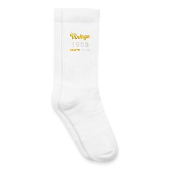 Vintage 1988 Skate Club Retro Geburtsjahr Geschenk - Kinder Tennissocken - Weiß - Rechts