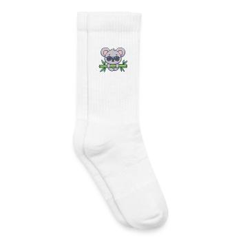Koala auf Solar-Bambus - Kinder Tennissocken - Weiß - Rechts