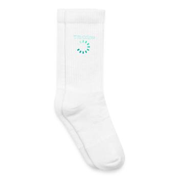 Turkey Charging Circle Turquoise - Kids Tennis Socks - white - Right