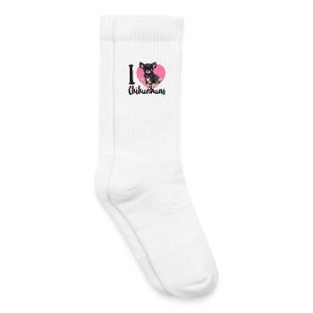 Chihuahua Chihuahueño Heart I Love - Kinder Tennissocken - Weiß - Rechts