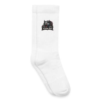 Fenriswolf Spruch – Ich mag dich - Kinder Tennissocken - Weiß - Rechts