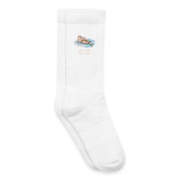 Otter Family Go with the Flow - Kids Tennis Socks - white - Right