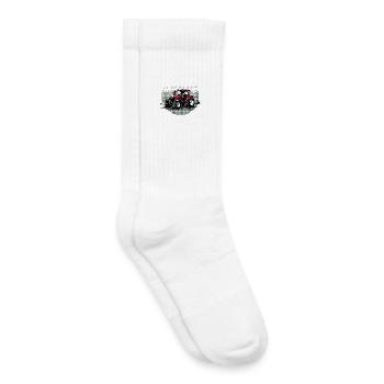 Vie à la ferme – Cadeau de l’expression vintage du tracteur rouge - Chaussettes de tennis bio enfant - blanc - Droite