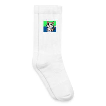 Katze - Kinder Tennissocken - Weiß - Rechts