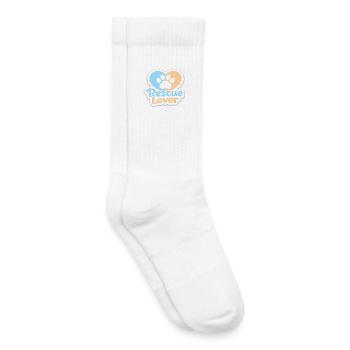 Cœur de Patte de Maître de Sauvetage - Chaussettes de tennis bio enfant - blanc - Droite