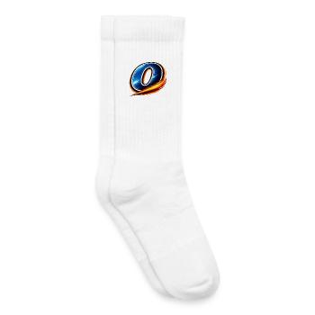 Stylish number 0 motif in a sporty look - Kids Tennis Socks - white - Right