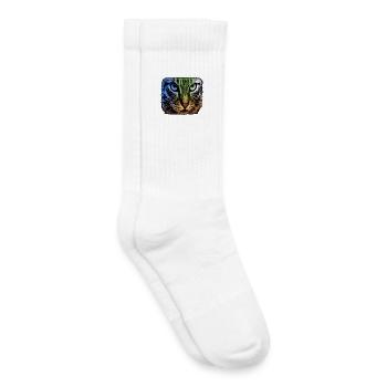 Regenbogenkatze Blick - Kinder Tennissocken - Weiß - Rechts
