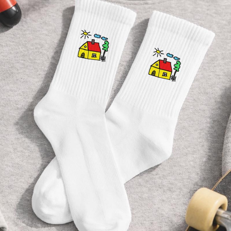 Constructeurs de maisons de rêve de la maison de la cabane Chaussettes de tennis bio enfant
