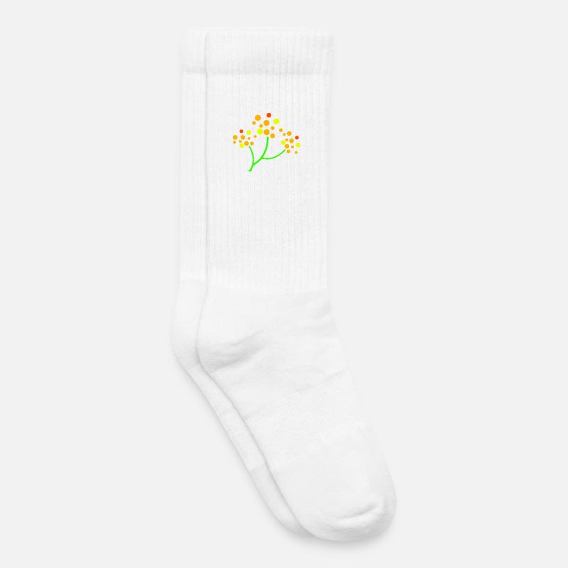Explosion d’arbre parsemé de néons - Chaussettes de tennis bio enfant - blanc
