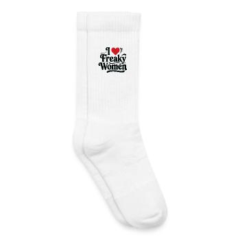 J’adore les femmes louches - Chaussettes de tennis bio enfant - blanc - Droite