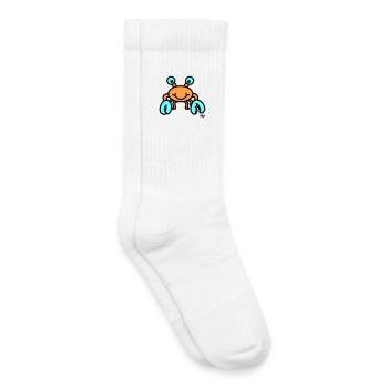 Krebs groß - Kinder Tennissocken - Weiß - Rechts