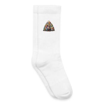 Bunter Dodo Eierhügel  - Kinder Tennissocken - Weiß - Rechts