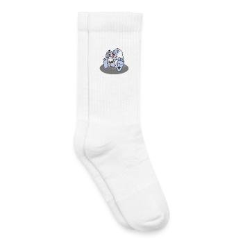 Monstre Yuuumiii - Chaussettes de tennis bio enfant - blanc - Droite