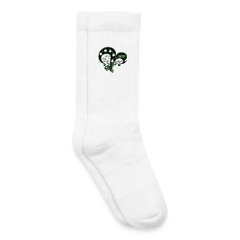 Beauté toxique des bois – Muguet-de-vallée vintage - Chaussettes de tennis bio enfant - blanc - Droite