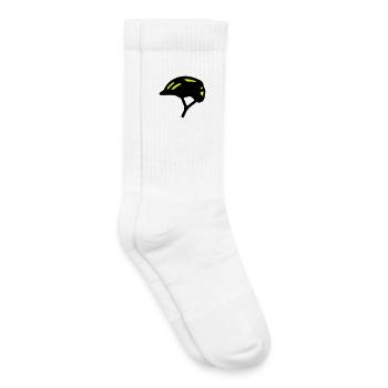 Silhouette du casque de vélo - Chaussettes de tennis bio enfant - blanc - Droite