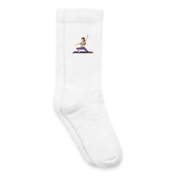 Dynamische Yoga-Kraftbalance - Kinder Tennissocken - Weiß - Rechts