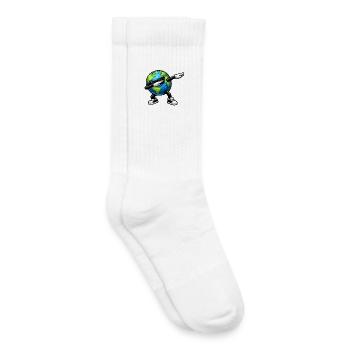 Tasser la terre - Chaussettes de tennis bio enfant - blanc - Droite