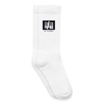 Feel the Groove – Conception moderne de piano - Chaussettes de tennis bio enfant - blanc - Droite