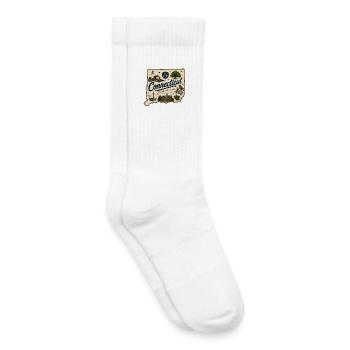 Connecticut Vintage State Souvenir Sticker - Kids Tennis Socks - white - Right
