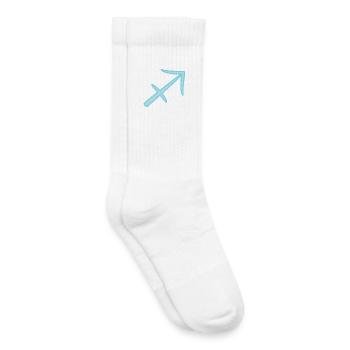 Schütze Tierkreiszeichen Pastel Blau - Kinder Tennissocken - Weiß - Rechts
