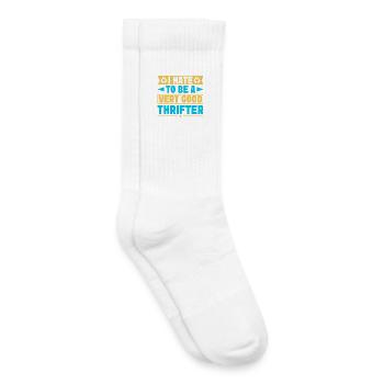 Thrift Shopper Hate To Be Very Good Thrifter - Kids Tennis Socks - white - Right