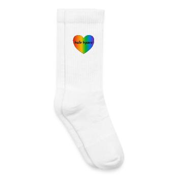 Safe space LGBT pride flag - Kids Tennis Socks - white - Right