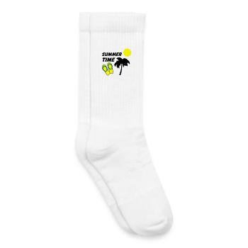 Beach flip-flops in the sunlight - Kids Tennis Socks - white - Right