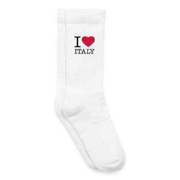 I LOVE ITALY Italien - Kinder Tennissocken - Weiß - Rechts