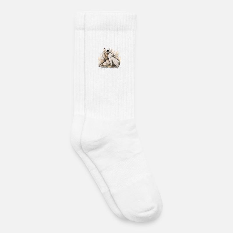 Eisbär - Kinder Tennissocken - Weiß