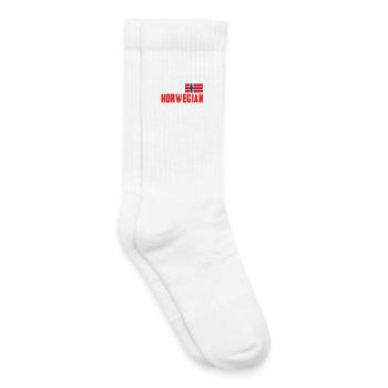 Keep Calm The Norwegian / Norwegen / Geschenk - Kinder Tennissocken - Weiß - Rechts