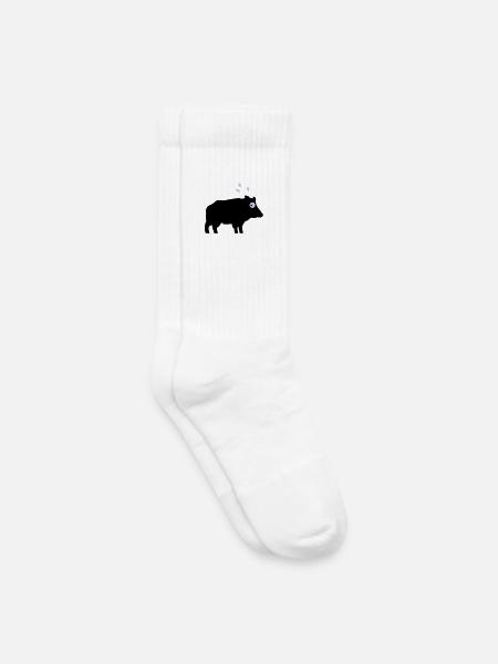 Angstschwitzendes Wildschwein - Kinder Tennissocken - Weiß