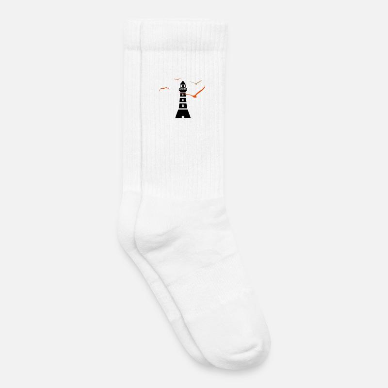 Leuchtturm | Seefahrt | Meer - Kinder Tennissocken - Weiß
