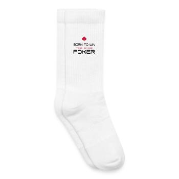 poker - Chaussettes de tennis bio enfant - blanc - Droite