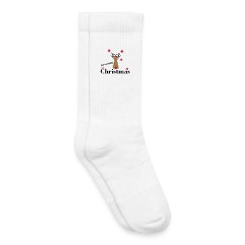 Jour de Noël - Chaussettes de tennis bio enfant - blanc - Droite