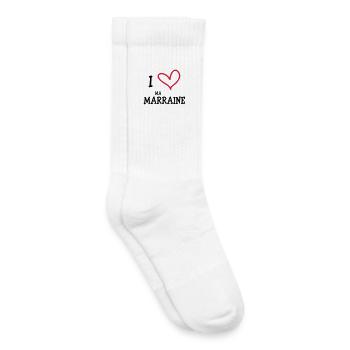 Ich liebe meine Patin - Kinder Tennissocken - Weiß - Rechts