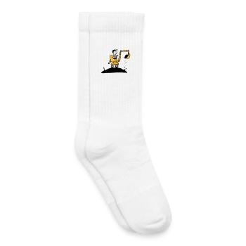 Bagger im Retro Stil - Kinder Tennissocken - Weiß - Rechts